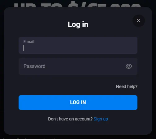 Luckyvibe sikker kontologin-grensesnitt for eksisterende spillere